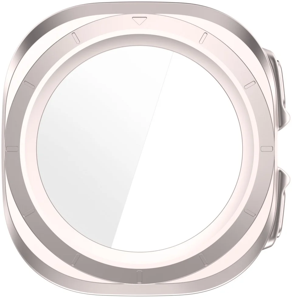 Samsung Galaxy Watch Ultra Hoesje - Bumper Case met Tempered Glass - Licht Roze afbeelding 4