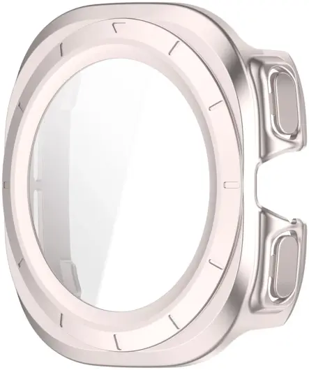 Samsung Galaxy Watch Ultra Hoesje - Bumper Case met Tempered Glass - Licht Roze afbeelding 2