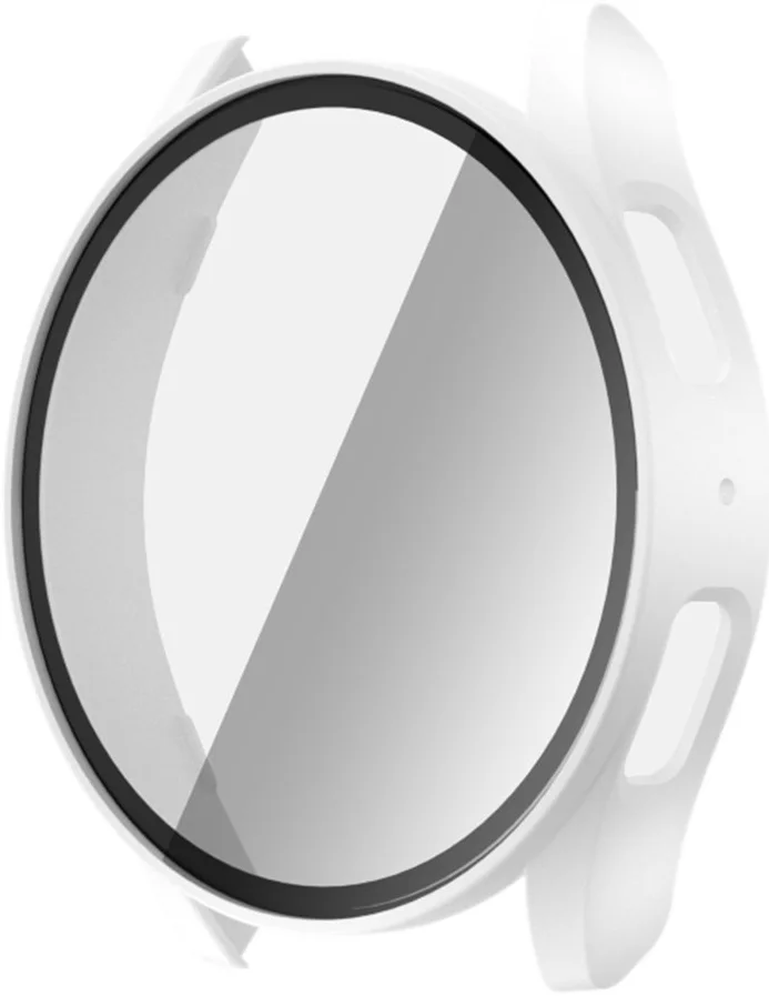 Samsung Galaxy Watch 7 44MM Hoesje - Bumper Case met Tempered Glass - Wit afbeelding 1