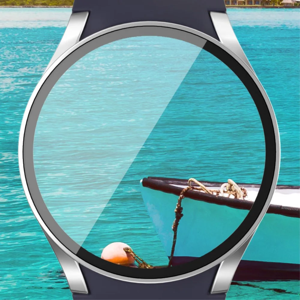 Samsung Galaxy Watch 7 44MM Hoesje - Bumper Case met Tempered Glass - Wit afbeelding 4