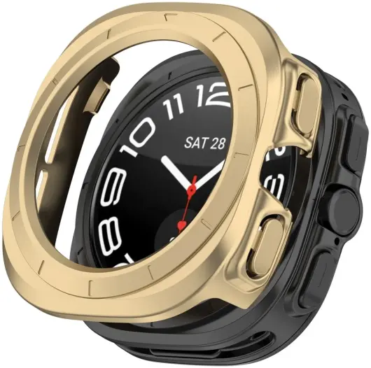 Samsung Galaxy Watch Ultra Hoesje - Hard Plastic - Goud afbeelding 1