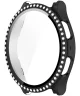 Samsung Galaxy Watch 7 40MM Hoesje - Case met Tempered Glass - Rhinestone Zwart