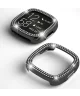 Fitbit Versa 4 / Sense 2 Hoesje - Hard Plastic - Diamant Zwart