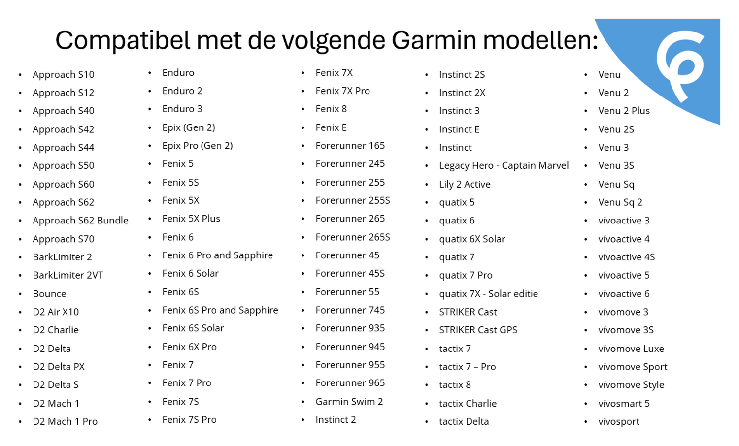 Universele Garmin Watch Oplader USB-C Kabel 1M Zwart afbeelding 4