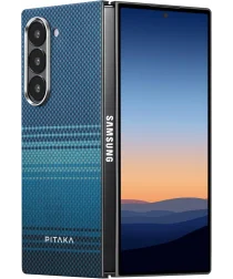 PITAKA MagEZ 5 Samsung Galaxy Z Fold 6 Hoesje 600D Ultra Dun MagSafe Blauw