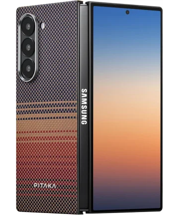 PITAKA MagEZ 5 Samsung Galaxy Z Fold 6 Hoesje 600D Ultra Dun MagSafe Rood Hoesjes