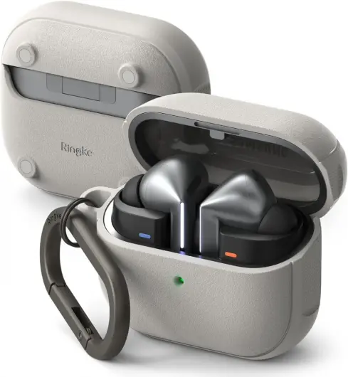 Ringke Onyx Magnetic Samsung Galaxy Buds 3 / 3 Pro Hoesje Grijs afbeelding 1