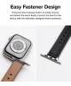 Ringke Leather One Slim - Apple Watch 1-10/SE - 38/40/41/42MM Bandje - Zwart