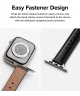 Ringke Leather One Padded Band - Apple Watch 1-10/SE - 38/40/41/42MM - Zwart