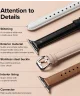 Ringke Leather One Padded Band - Apple Watch 1-10/SE - 38/40/41/42MM - Zwart