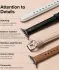 Ringke Leather One Padded Band - Apple Watch 1-10/SE - 38/40/41/42MM - Zwart afbeelding 7