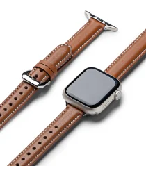 Ringke Leather One Padded Band - Apple Watch 1-10/SE - 38/40/41/42MM - Bruin