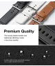 Ringe Leather Bold - Apple Watch 1-10/SE/Ultra Bandje - 49/45/44/42MM - Zwart