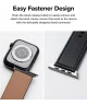 Ringe Leather Bold - Apple Watch 1-10/SE/Ultra Bandje - 49/45/44/42MM - Zwart