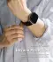 Ringe Leather Bold - Apple Watch 1-10/SE/Ultra Bandje - 49/46/45/44/42MM - Zwart afbeelding 4