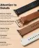 Ringe Leather Bold - Apple Watch 1-10/SE/Ultra Bandje - 49/46/45/44/42MM - Wit afbeelding 7