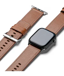 Ringe Leather Bold - Apple Watch 1-10/SE/Ultra Bandje - 49/45/44/42MM - Bruin