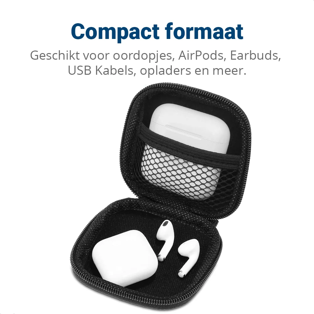 Zwart Universeel Hoesje Tasje voor Oordopjes afbeelding 2