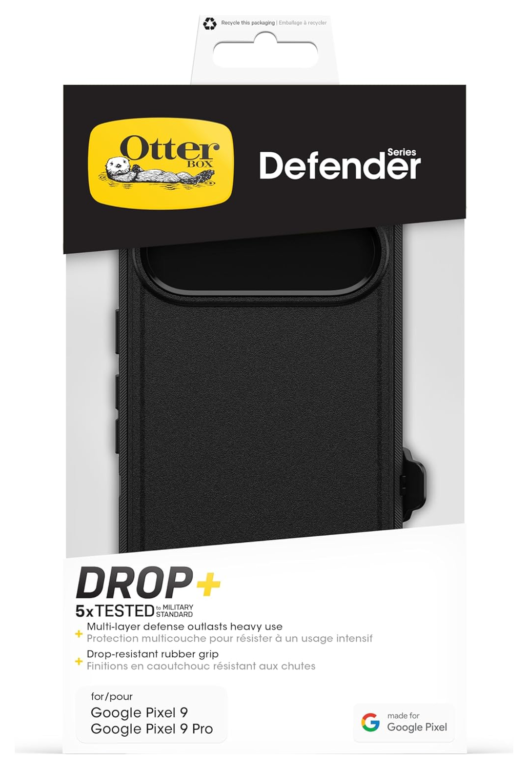OtterBox Defender Google Pixel 9 / 9 Pro Hoesje Back Cover Zwart afbeelding 6