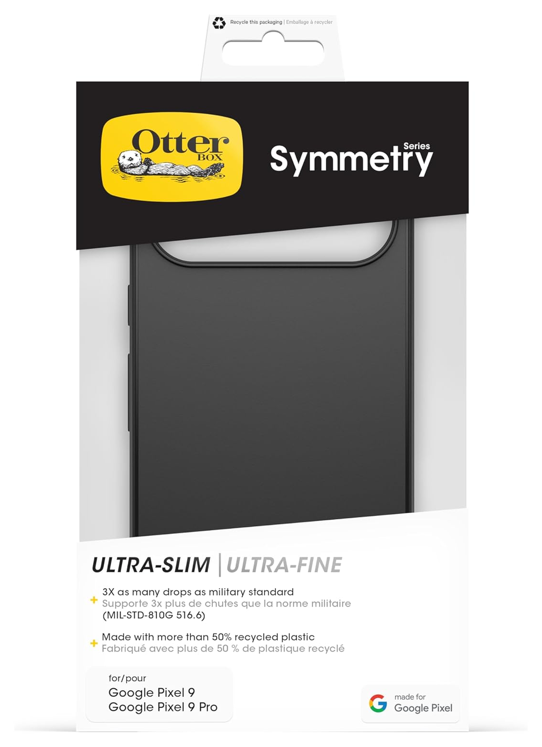 OtterBox Symmetry Google Pixel 9 / 9 Pro Hoesje Back Cover Zwart afbeelding 5