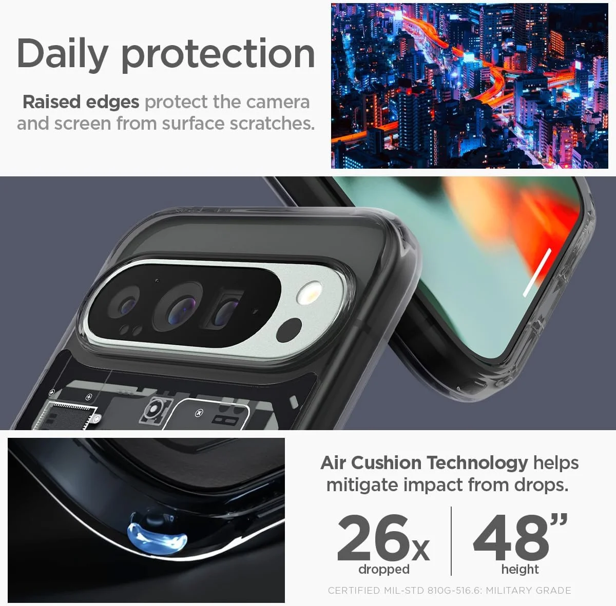 Spigen Ultra Hybrid Google Pixel 9 Pro XL Hoesje Back Cover Zero One afbeelding 6