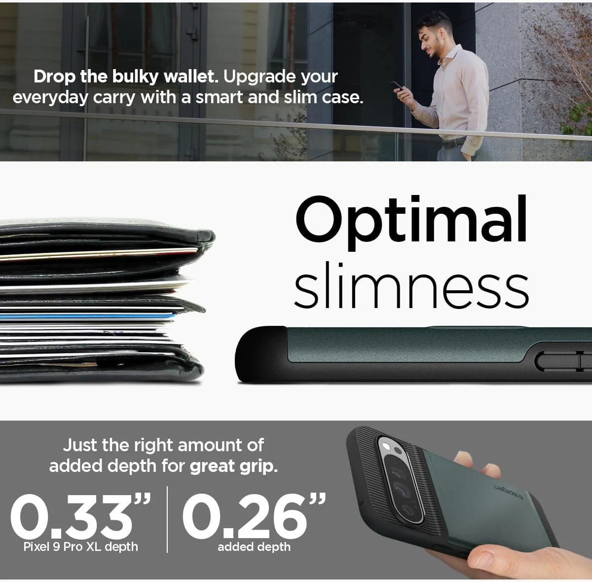 Spigen Slim Armor CS Google Pixel 9 Pro XL Hoesje Back Cover Groen afbeelding 5
