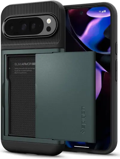 Spigen Slim Armor CS Google Pixel 9 Pro XL Hoesje Back Cover Groen afbeelding 1