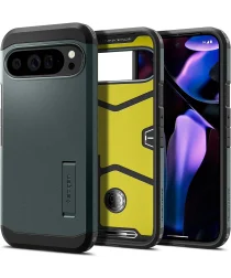 Spigen Tough Armor Google Pixel 9 Pro XL Hoesje Back Cover Groen