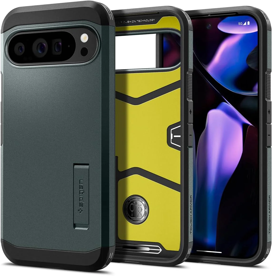 Spigen Tough Armor Google Pixel 9 Pro XL Hoesje Back Cover Groen afbeelding 1