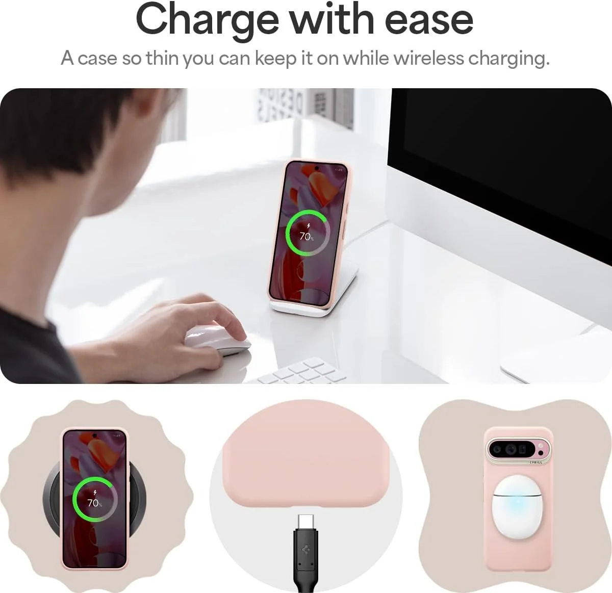 Spigen Cyrill Ultra Color Google Pixel 9 Pro XL Hoesje Back Cover Roze afbeelding 7