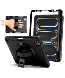 ZAGG Rugged Apple iPad Pro 13 (2024) 360° Draaibare Hoes Zwart afbeelding