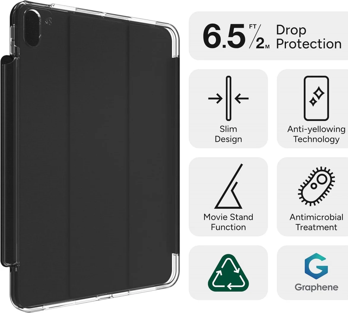 ZAGG Crystal Palace Folio Apple iPad Pro 13 (2024) Hoes Book Case Zwart afbeelding 2