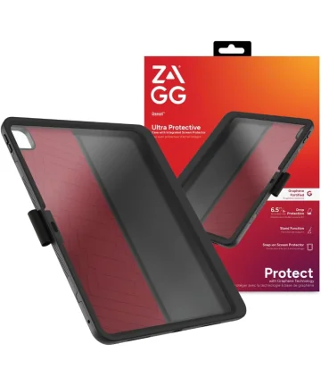 ZAGG Denali iPad Air 11 (2024) Hoes met Ingebouwde Screen Protector Zwart Hoesjes