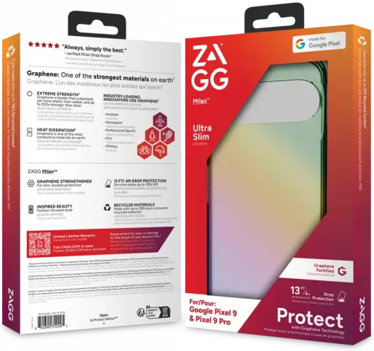 ZAGG Milan Google Pixel 9 Pro XL Hoesje Grafeen Back Cover Iridescent afbeelding 11