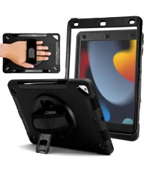 ZAGG Rugged Tablet iPad 10.2 (2021/2020/2019) Hoes Kickstand Handriem Zwart