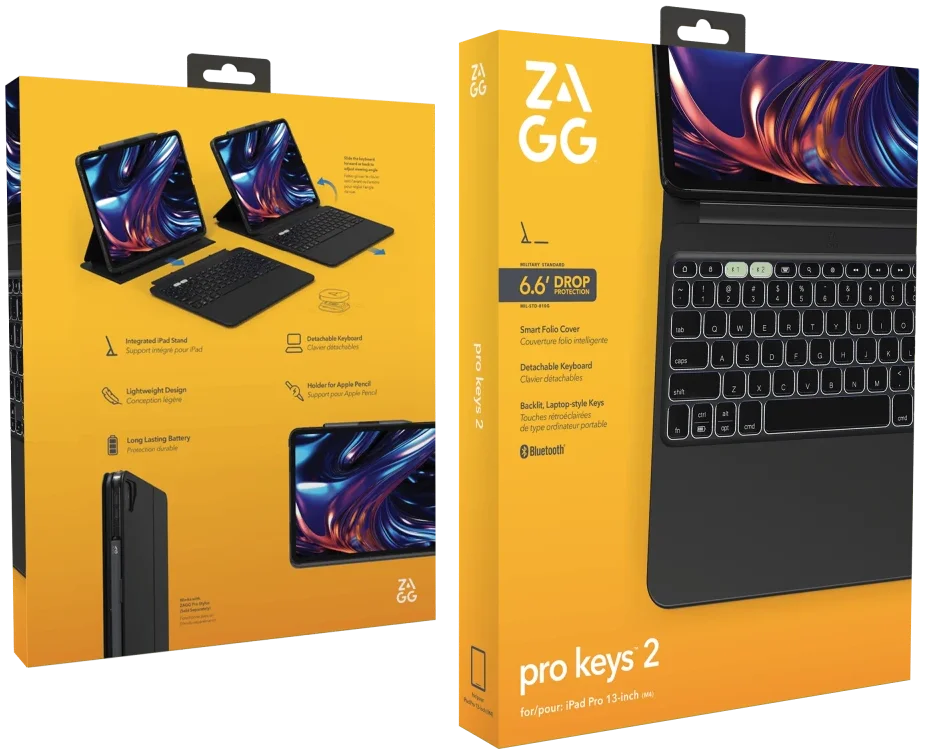 ZAGG Pro Keys 2 Apple iPad Pro 13 (2024) Toetsenbord Hoes Book Case Zwart afbeelding 9