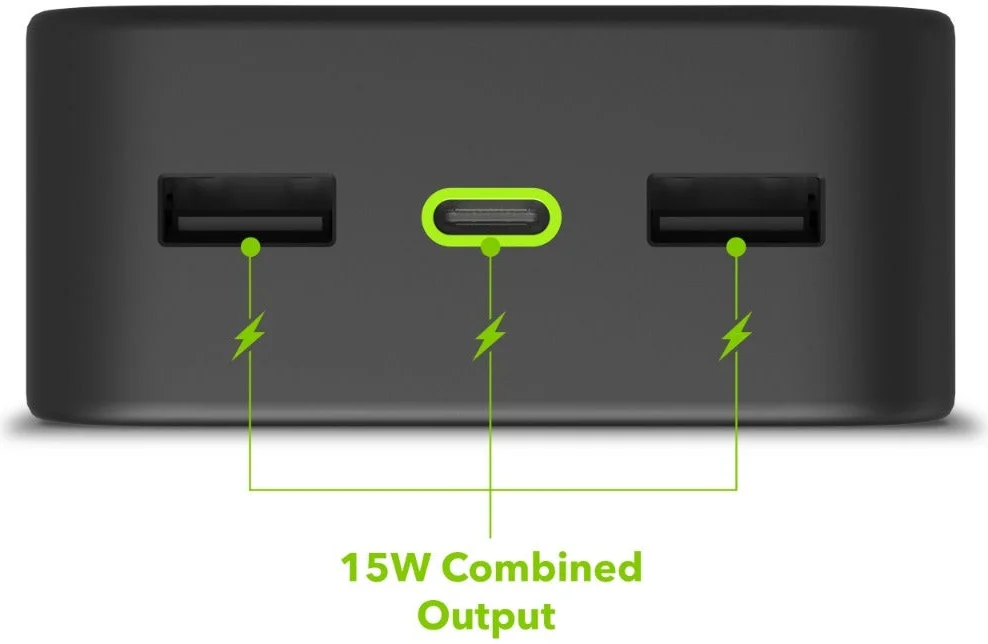 Mophie Powerstation XL 20.000 mAh Powerbank (20W USB-C, 2x USB-A 12W) Zwart afbeelding 4