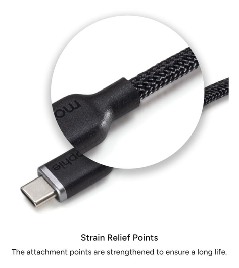 Mophie Charge Stream USB-A naar Lightning Kabel 12W 2M Wit afbeelding 6