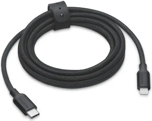 Mophie Charge Stream USB-C naar Lightning Kabel 60W Power Delivery 2M Zwart afbeelding 1