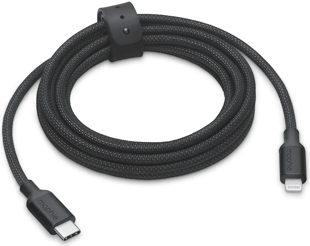 Mophie Charge Stream USB-C naar Lightning Kabel 60W Power Delivery 3M Zwart afbeelding 1