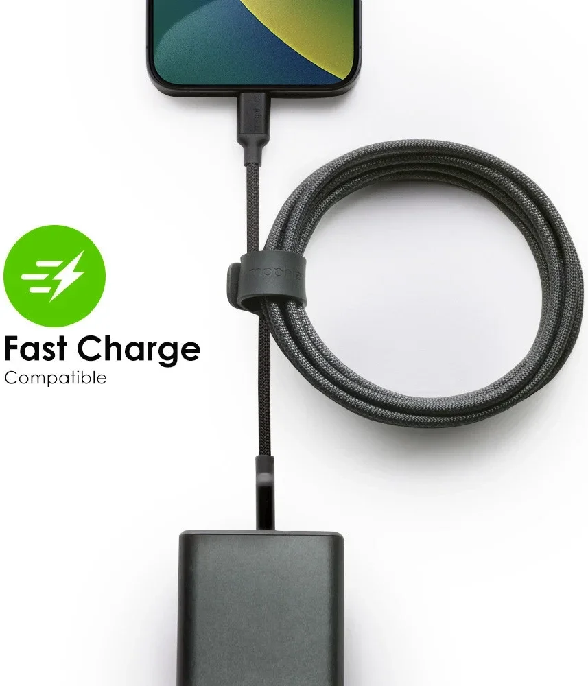 Mophie Charge Stream USB-C naar Lightning Kabel 60W Power Delivery 3M Wit afbeelding 9
