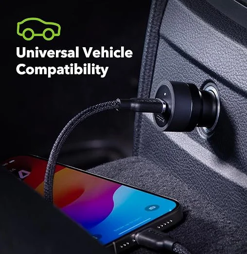 Mophie USB-C Duurzame Auto Snellader 30W Fast Charge Power Delivery (PD) Zwart afbeelding 4