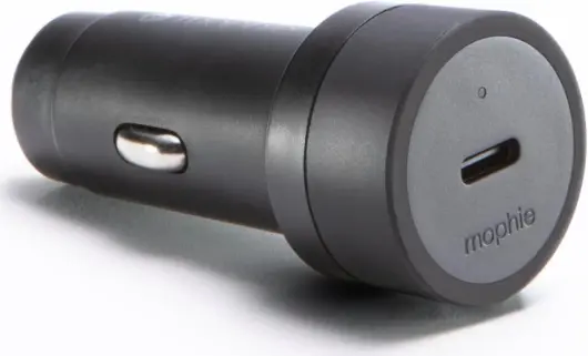 Mophie USB-C Duurzame Auto Snellader 30W Fast Charge Power Delivery (PD) Zwart afbeelding 1
