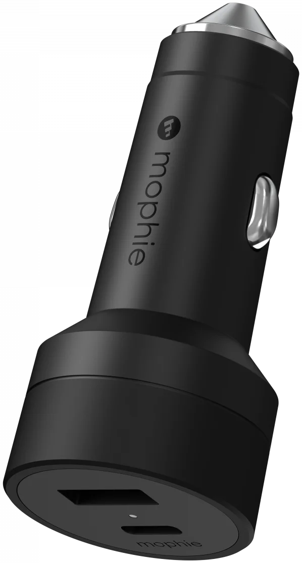 Mophie Fast Charge Auto Snellader 42W USB-C + USB-A Zwart afbeelding 1