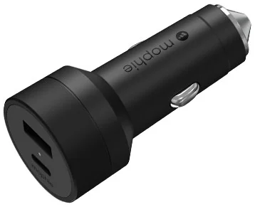 Mophie Fast Charge Auto Snellader 42W USB-C + USB-A Zwart afbeelding 3