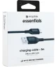 Mophie Essentials USB-A naar USB-C Kabel 15W 2 Meter Zwart