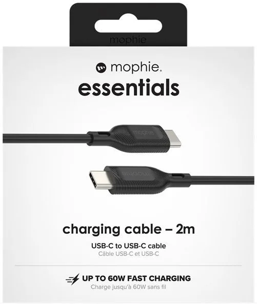 Mophie Essentials USB-C naar USB-C Kabel 60W 2 Meter Zwart afbeelding 6