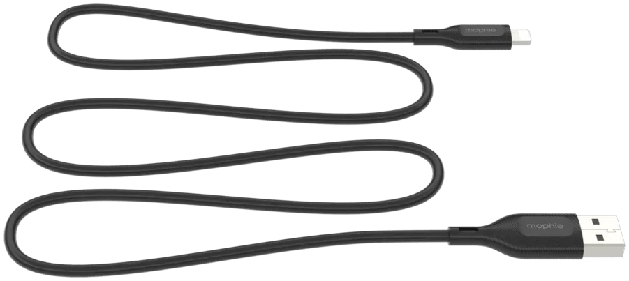 Mophie Essentials USB-A naar Lightning Kabel 12W 2 Meter Zwart afbeelding 3