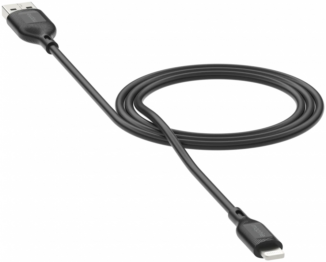 Mophie Essentials USB-A naar Lightning Kabel 12W 3 Meter Zwart afbeelding 1