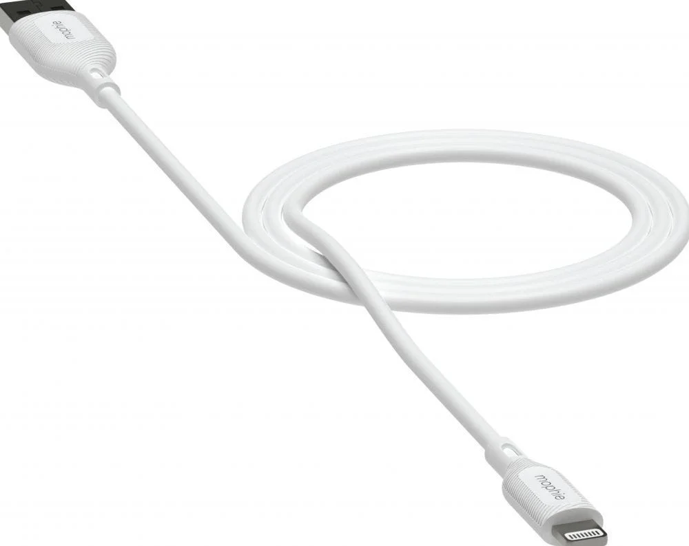 Mophie Essentials USB-A naar Lightning Kabel 12W 3 Meter Wit afbeelding 1